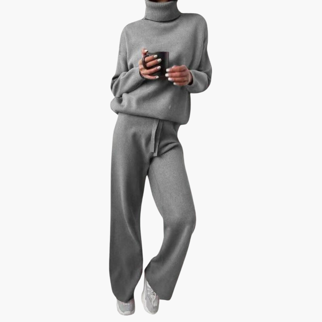 Knitted Lounge Set for Women – Cozy, Wide Leg, Modern Fit