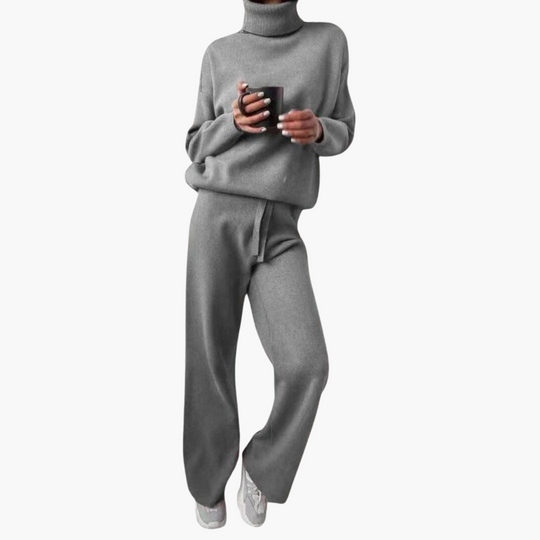 Knitted Lounge Set for Women – Cozy, Wide Leg, Modern Fit