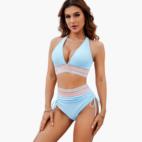 High-Waisted Bikini Set for Women – Chic Two-Piece Swimwear