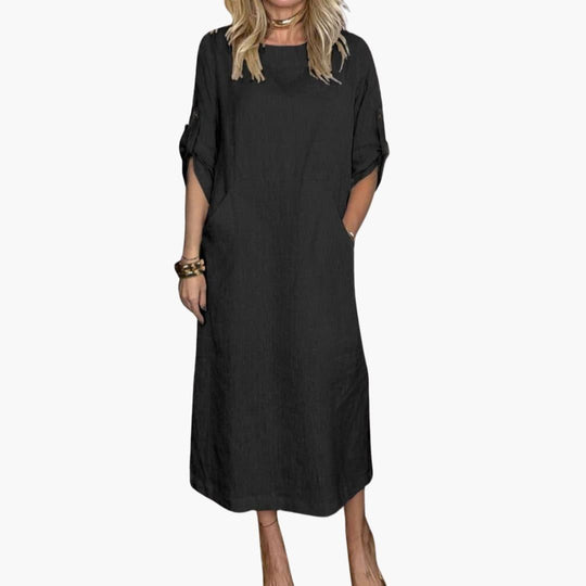 Summer Shift Dress with Pockets for Women - Casual Fit
