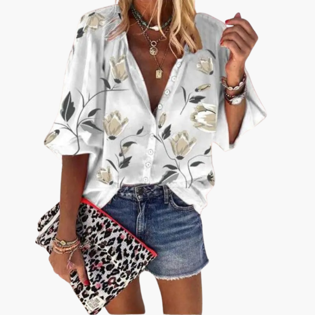 Floral Summer Blouse - for Women with Lightweight Design