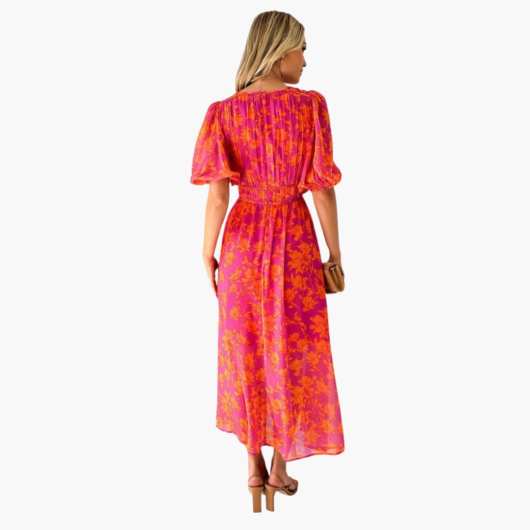 V-Neck Maxi Dress - Elegant Women’s Summer Casual Style