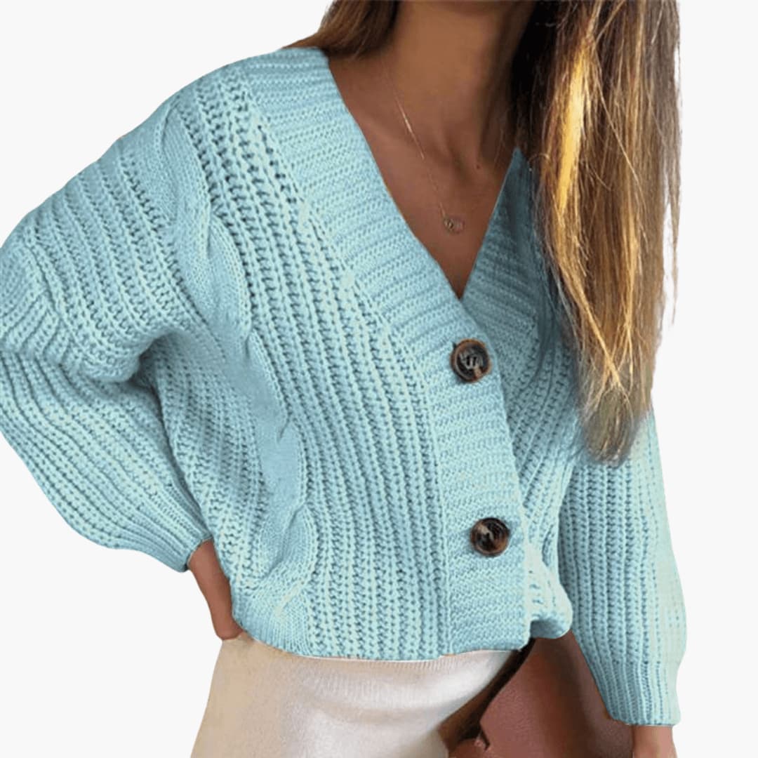 Button-Up Knit Cardigan for Women – Cozy & Elegant Layering - IsabellaMae
