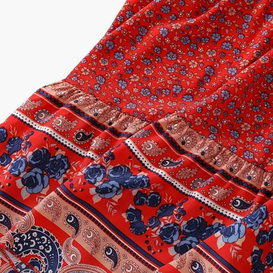 Floral Boho Maxi Dress - Women's Summer Holiday Outfit