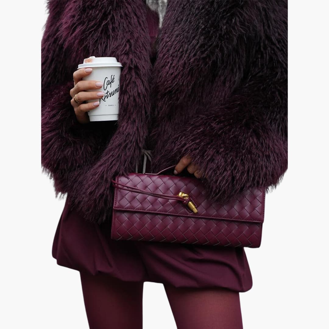 Cropped Fur Jacket - Women's Fluffy Winter Coat with Lapel
