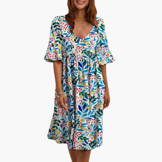 Boho Summer Dress - For Women's Casual Daytime Outings