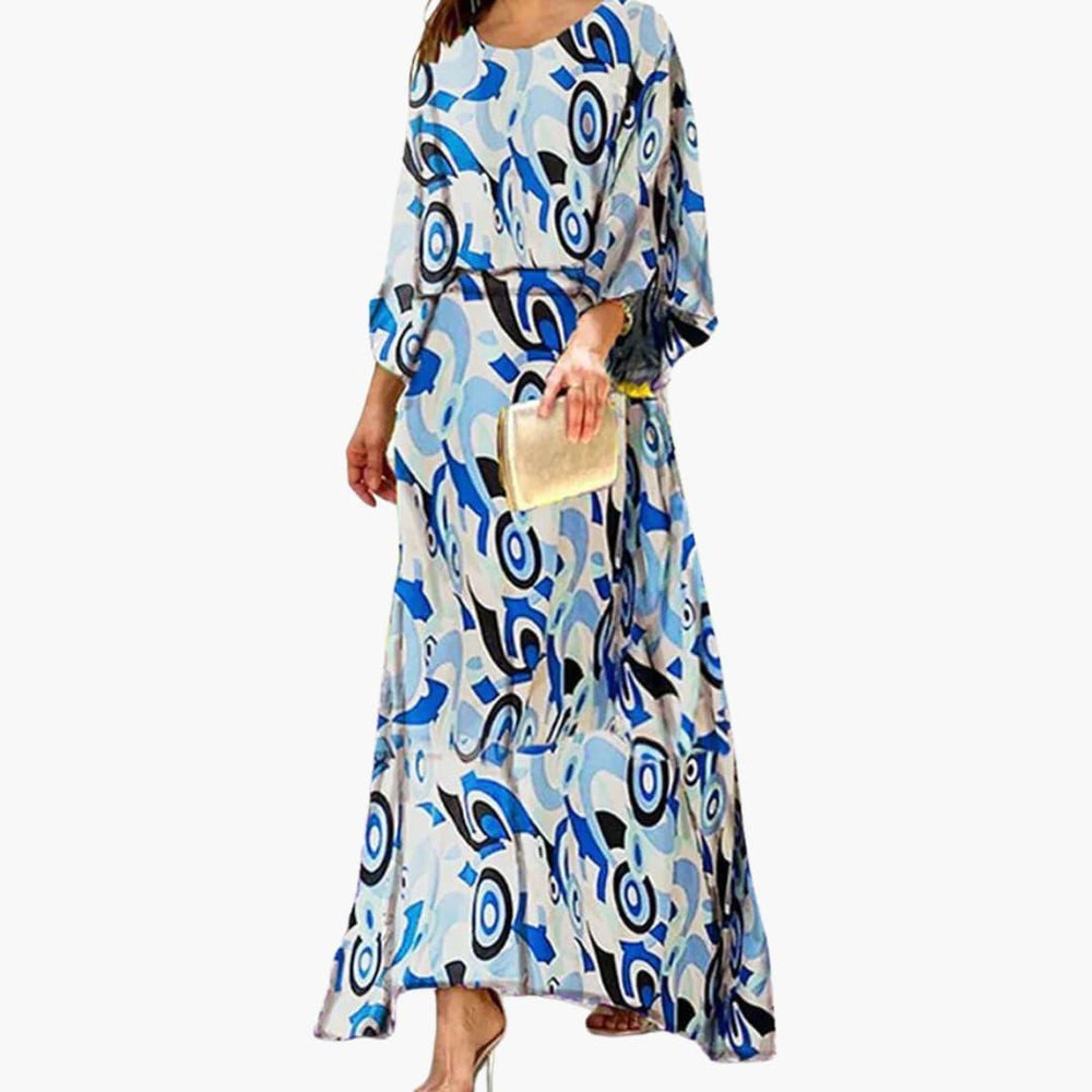 Off Shoulder Smocked Maxi Dress - Flowing Style for Women
