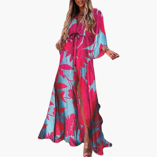 Vibrant Floral Summer Dress - Women's Lightweight Sundress