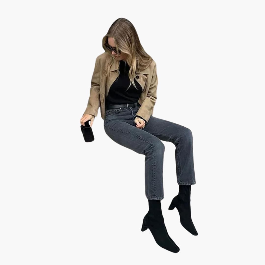 Trendy Button-Up Jacket - Women's Casual Smart Outerwear