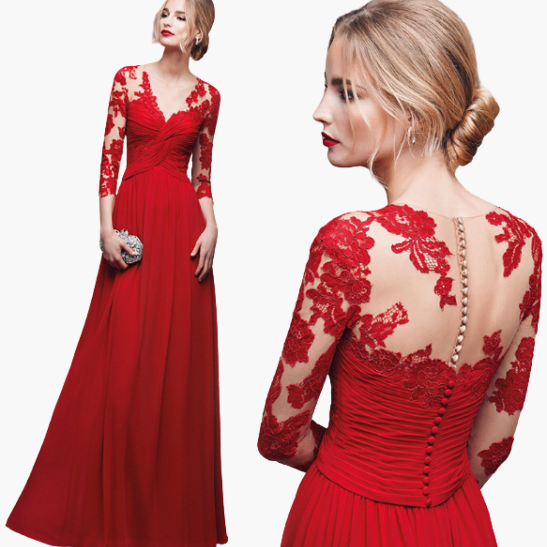 Elegant Maxi Dress - Women's Formal Wedding Guest Attire
