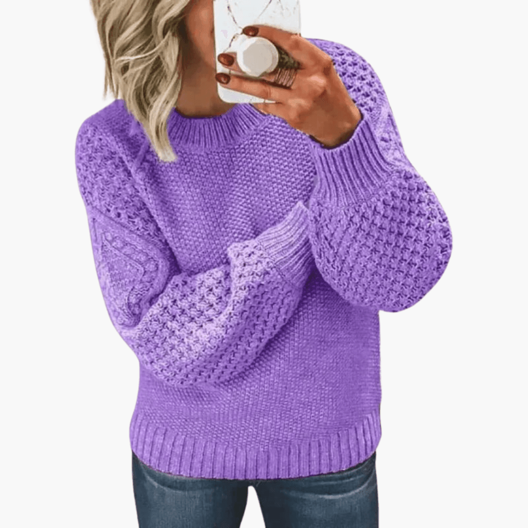 Classic Cotton Sweater – Women's Soft Knit Comfort Fit