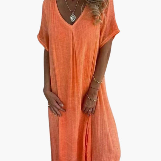 Lightweight Casual Midi Dress - Flowy & Breathable for Women