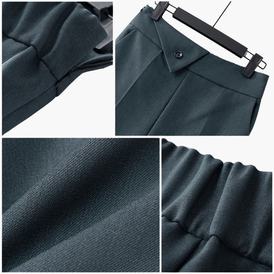 Women’s blazer and trousers set with stretch fabric all-season