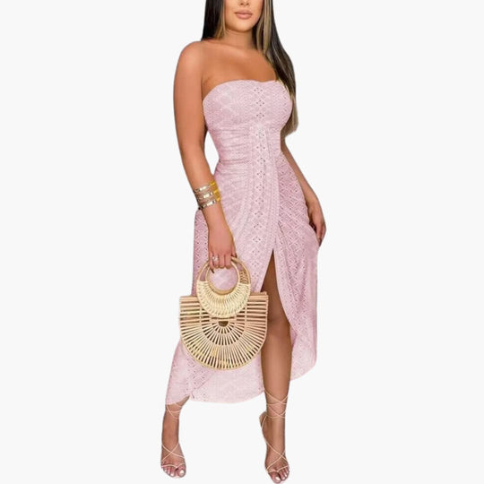 Embroidered Midi Dress – Elegant Women's Occasionwear