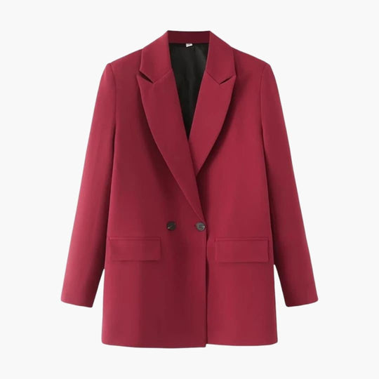 Double-Breasted Blazer – Women's Tailored Chic Jacket