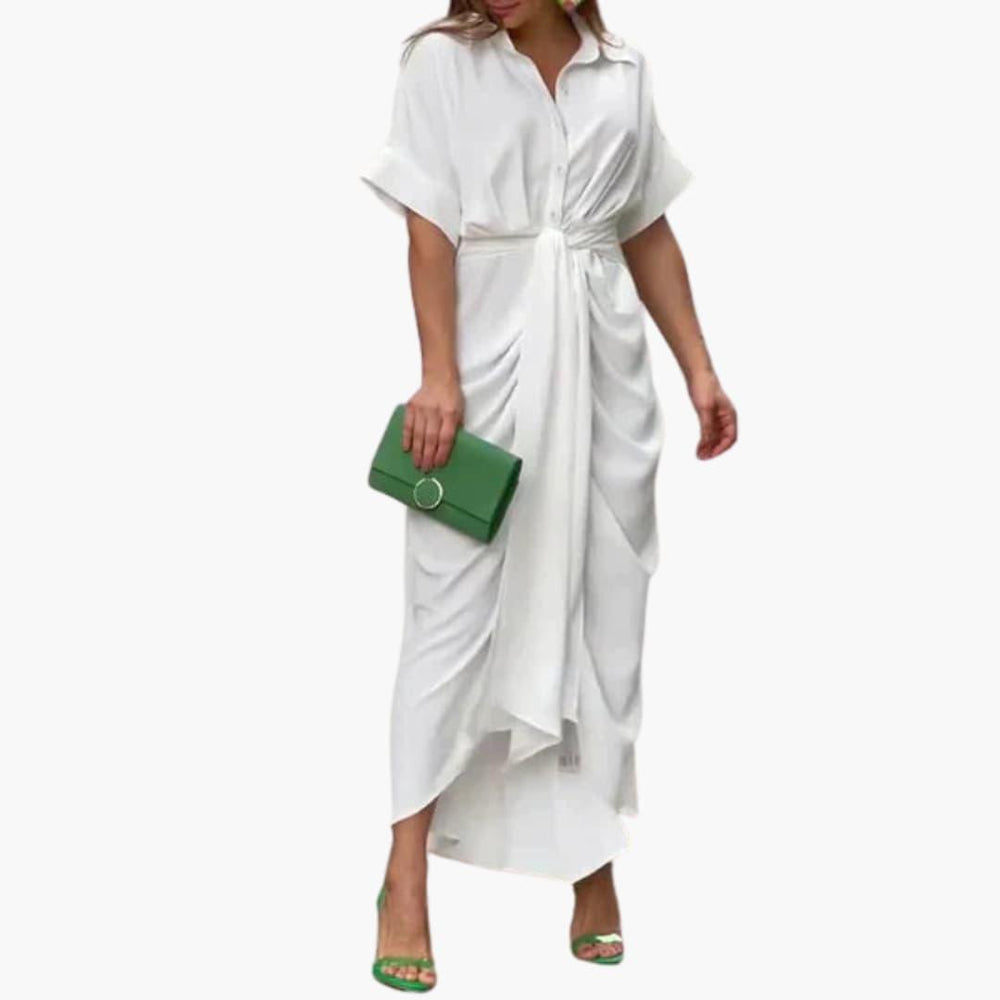 Patterned Midi Dress - Lightweight & Versatile for Women