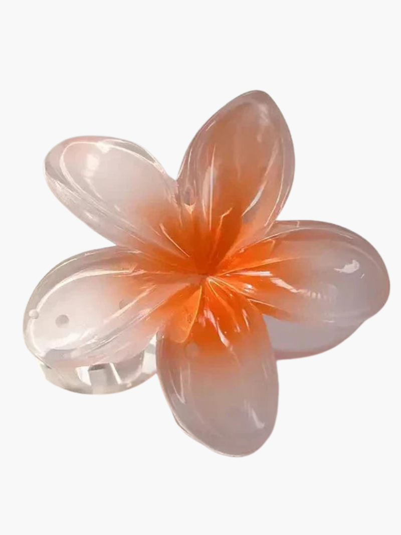 Glossy Hair Claw Clip for Women - Elegant Floral Accessory