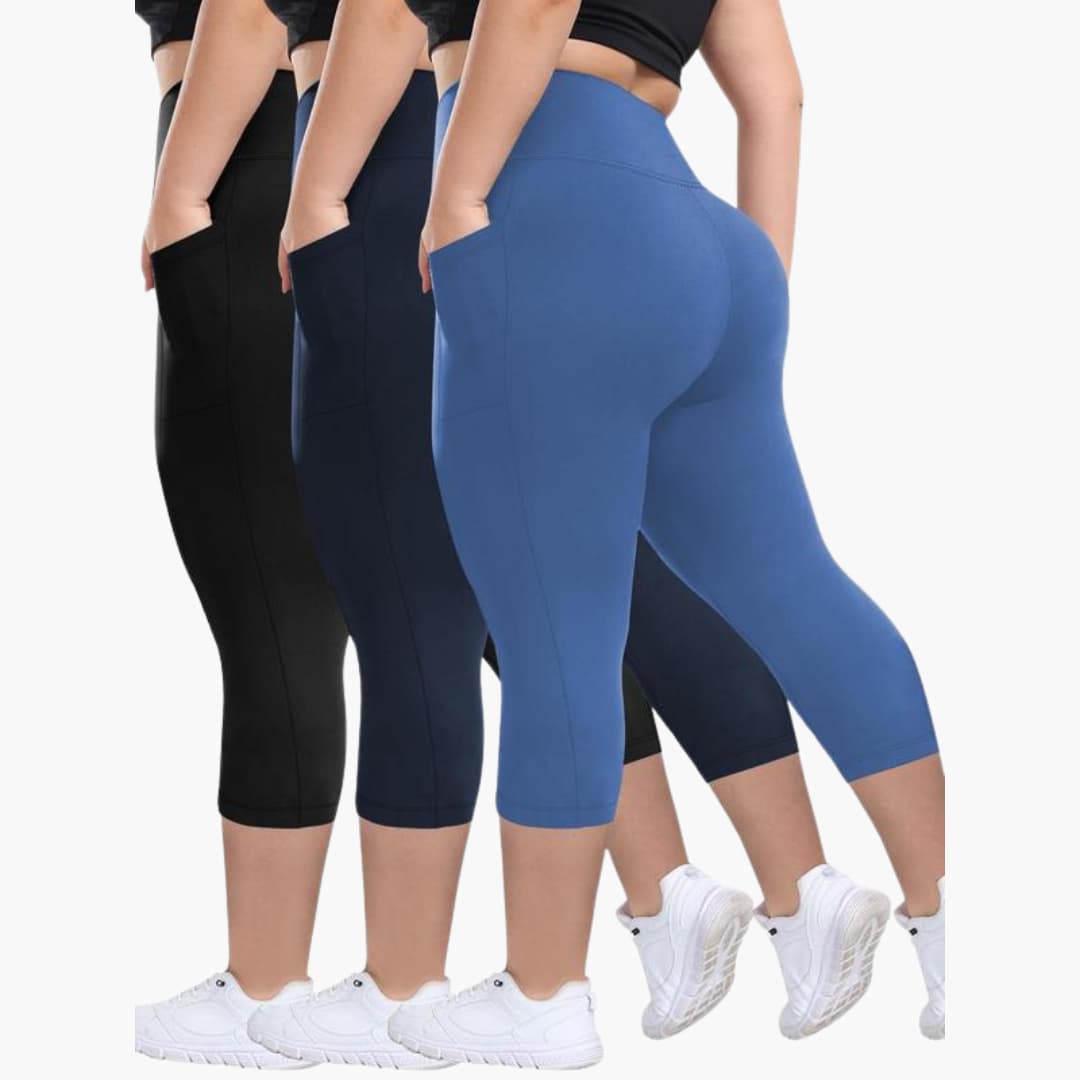 Ladies capri trousers for women - high waist cropped style