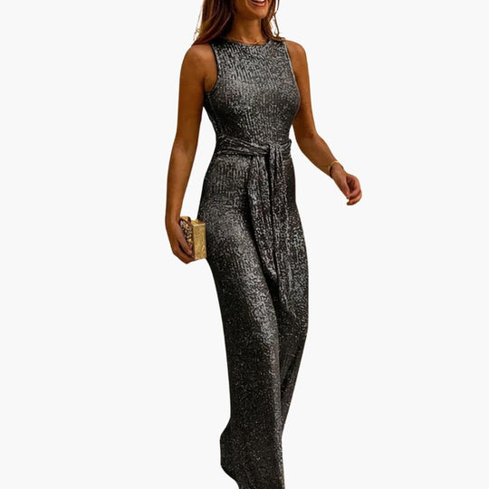 Glitter Jumpsuit – Women's Elegant Sparkly Party Outfit