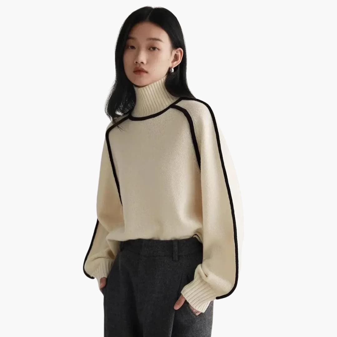 Chic Turtleneck Pullover Sweater – Cozy & Stylish for Women