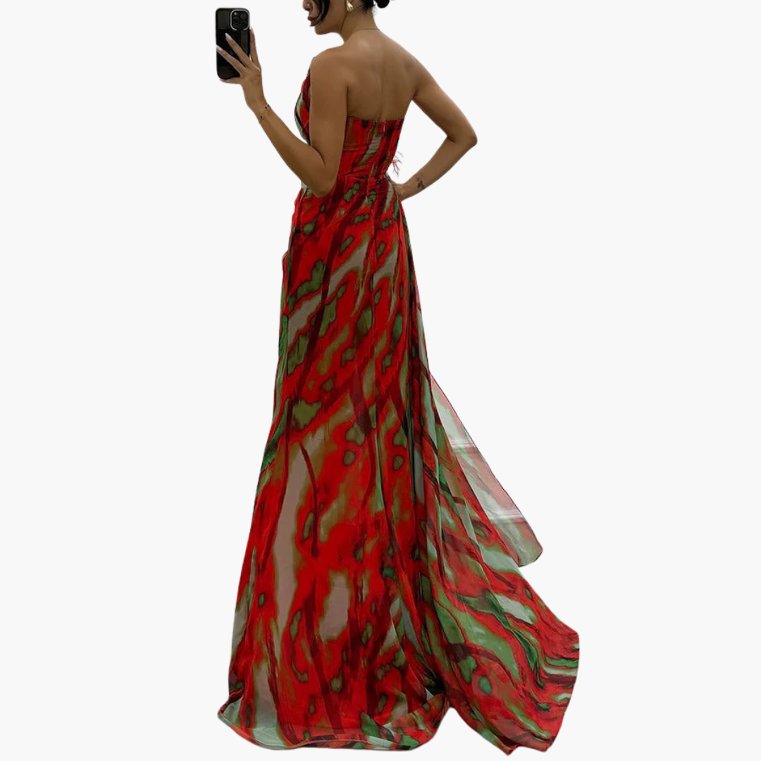 Vibrant One-Shoulder Maxi Dress for Women - Perfect for Events