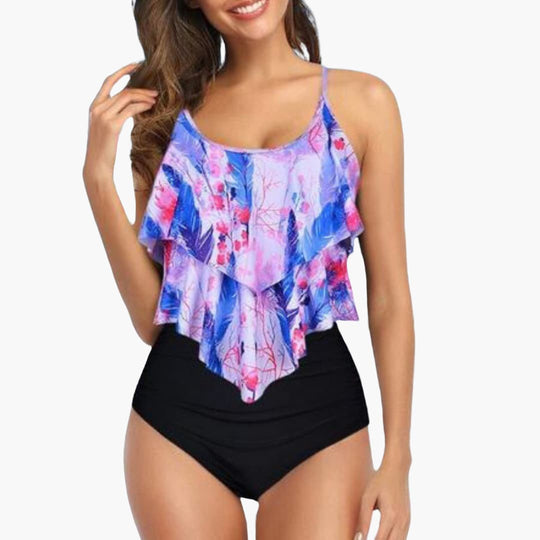 High-waisted tankini set - for women with tummy control