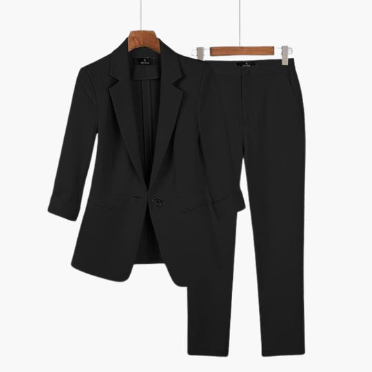 Tailored Blazer & Trouser Set for Women - Elegant Office Look