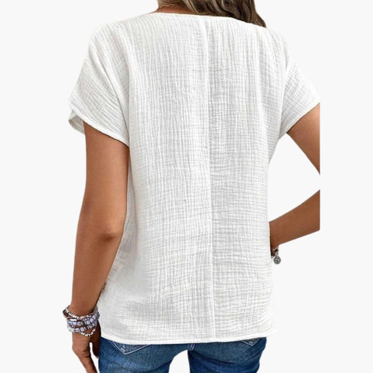 Knit Shirt for Women - Ribbed Lightweight Top for Everyday Wear