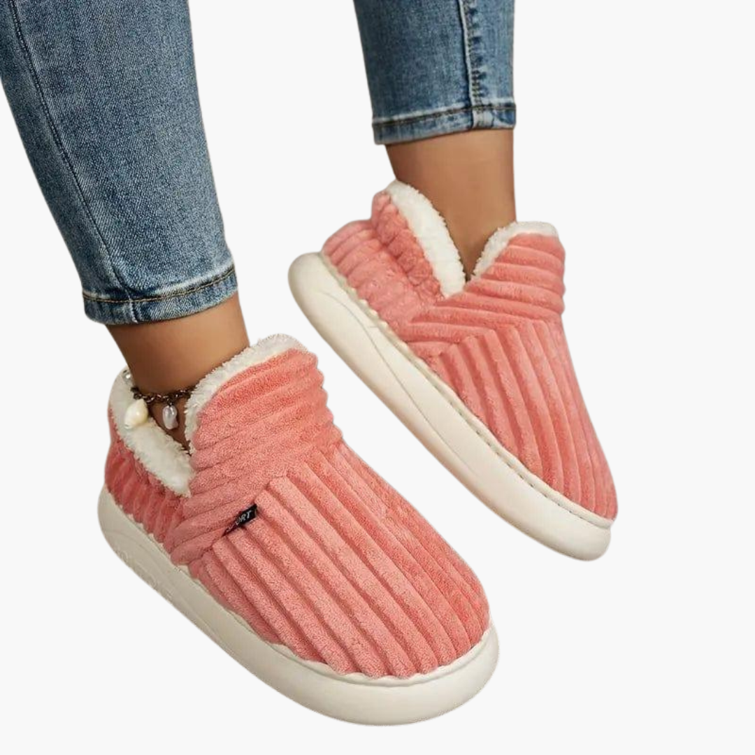 Plush Indoor Slippers for Women - Warm Cosy House Shoes
