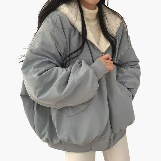 Reversible Winter Jacket for Women – Faux Fur & Water-Resistant