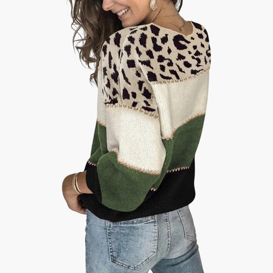 Leopard Knit Jumper - Bold Statement Animal Print for Women