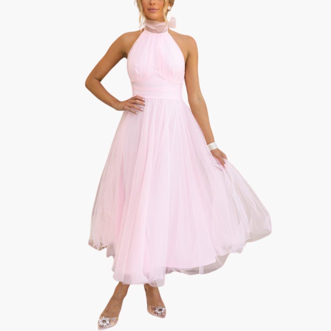 Elegant Maxi Dress - Flowy Sleeveless Fit for Women’s Events