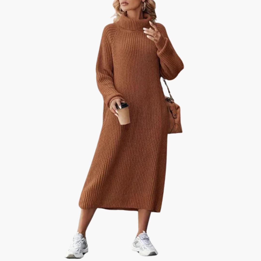 Flattering Fit Midi Dress - Comfortable & Versatile for Women