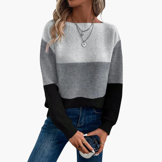 Ombre Knit Sweater – Soft Gradient Pullover for Women