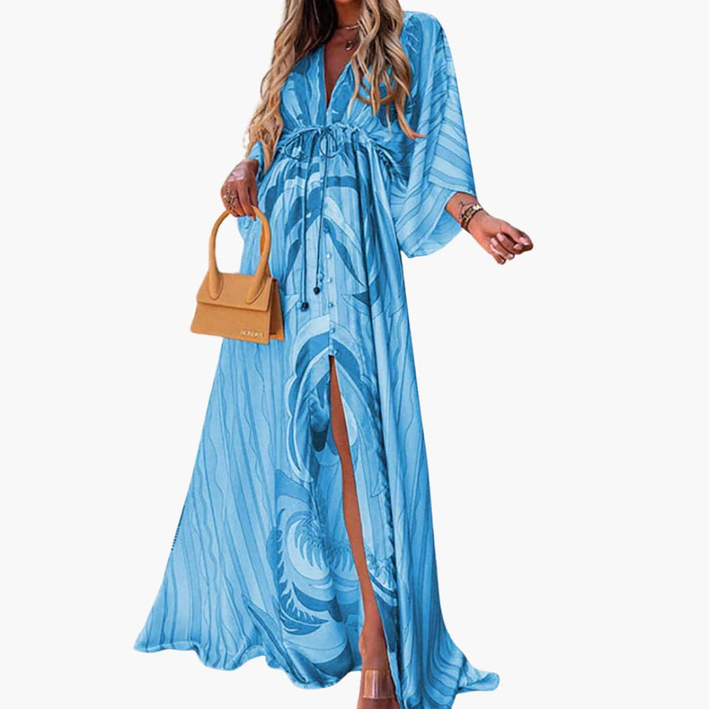 Vibrant Floral Summer Dress - Women's Lightweight Sundress