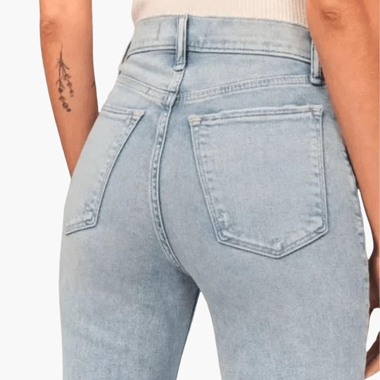 High Waisted Stretch Flared Jeans for Women - Bootcut Fit