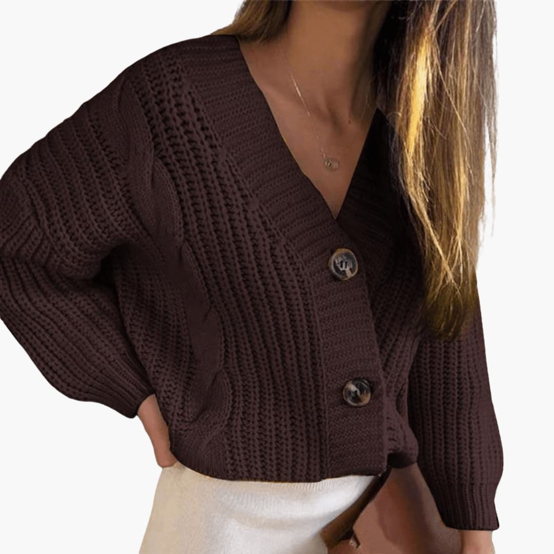 Button-Up Knit Cardigan for Women – Cozy & Elegant Layering - IsabellaMae