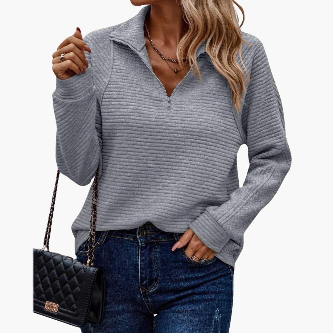 Casual Zipper Sweater for Women - Chic, Cozy & Versatile