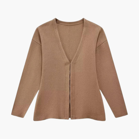 Fitted Knit Cardigan for Women - Lightweight Slim Fit Style