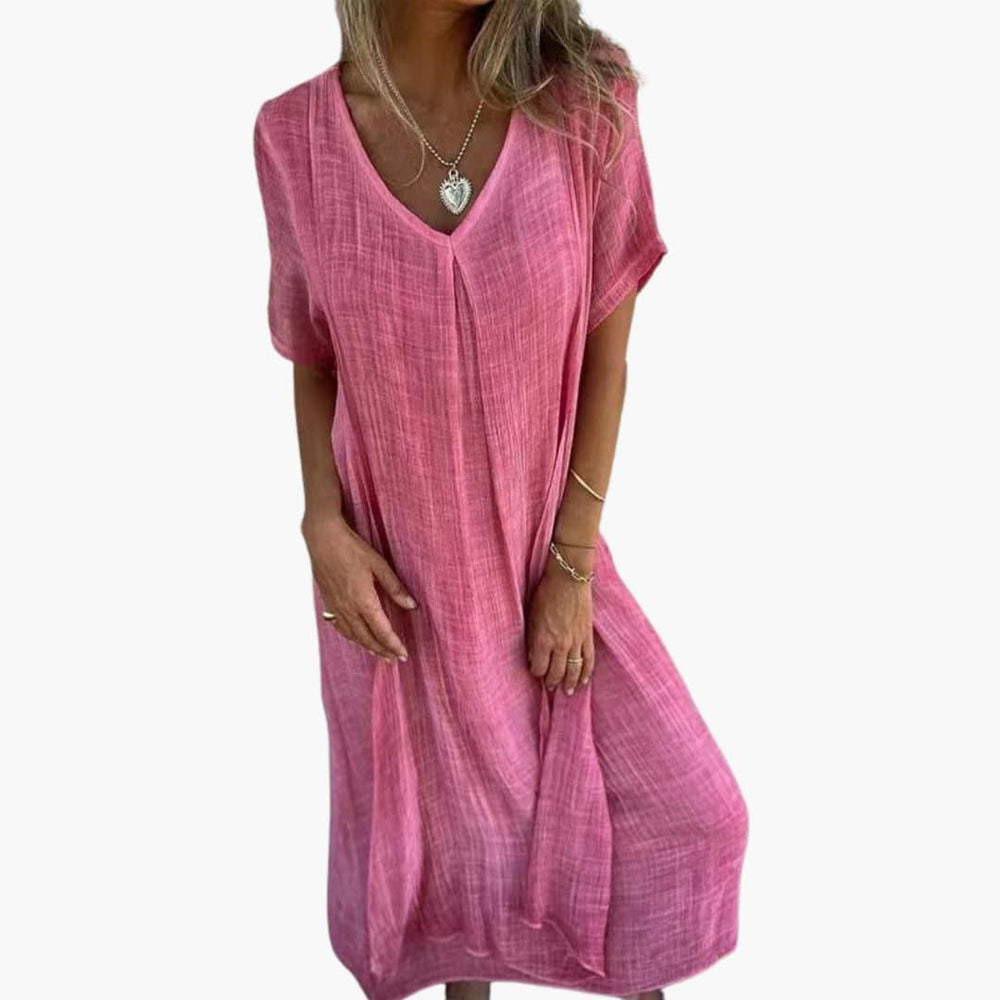 Lightweight Casual Midi Dress - Flowy & Breathable for Women
