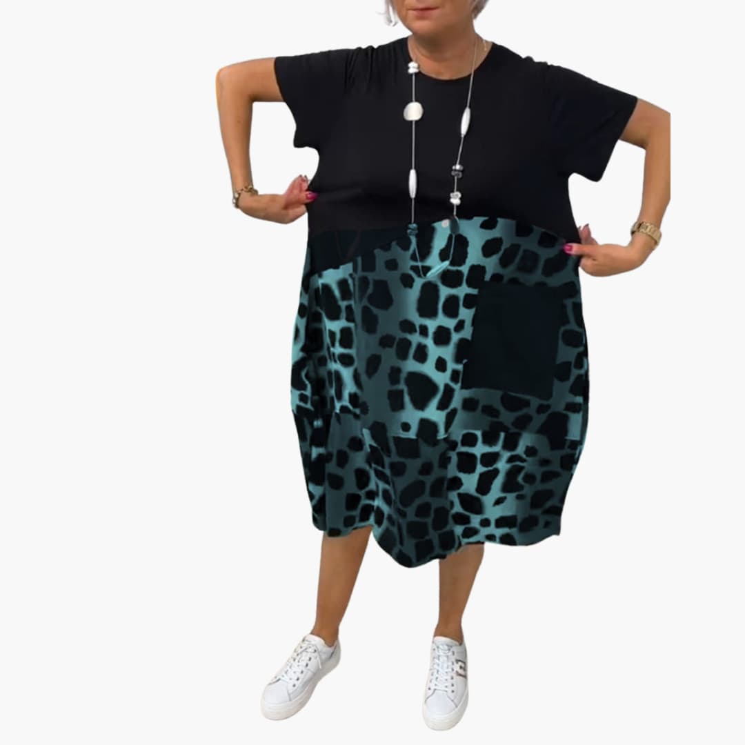 Summer Dress - Women’s Loose Casual Fit with Animal Print