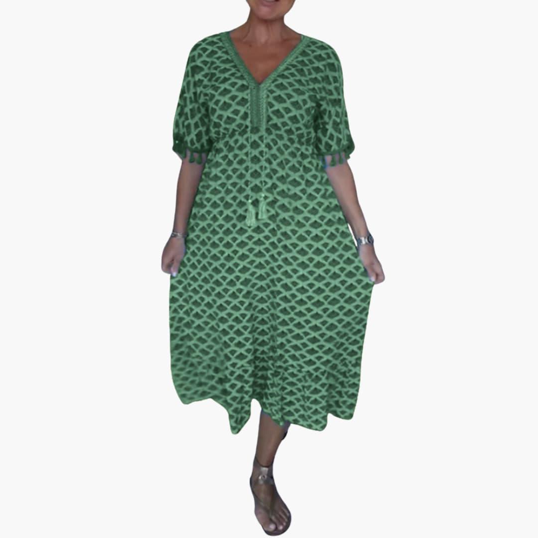 Floral Print Casual Midi Dress - Lightweight for Women