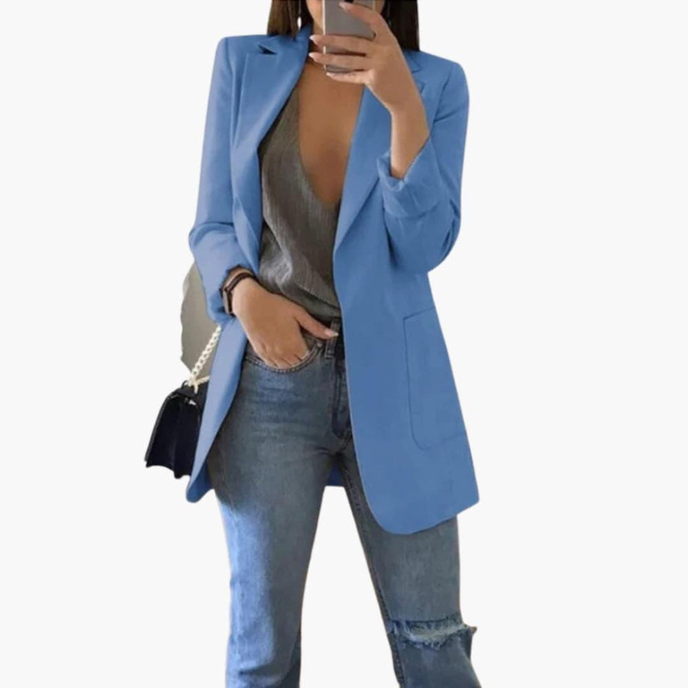Elegant Longline Blazer – Women's Tailored Office Jacket