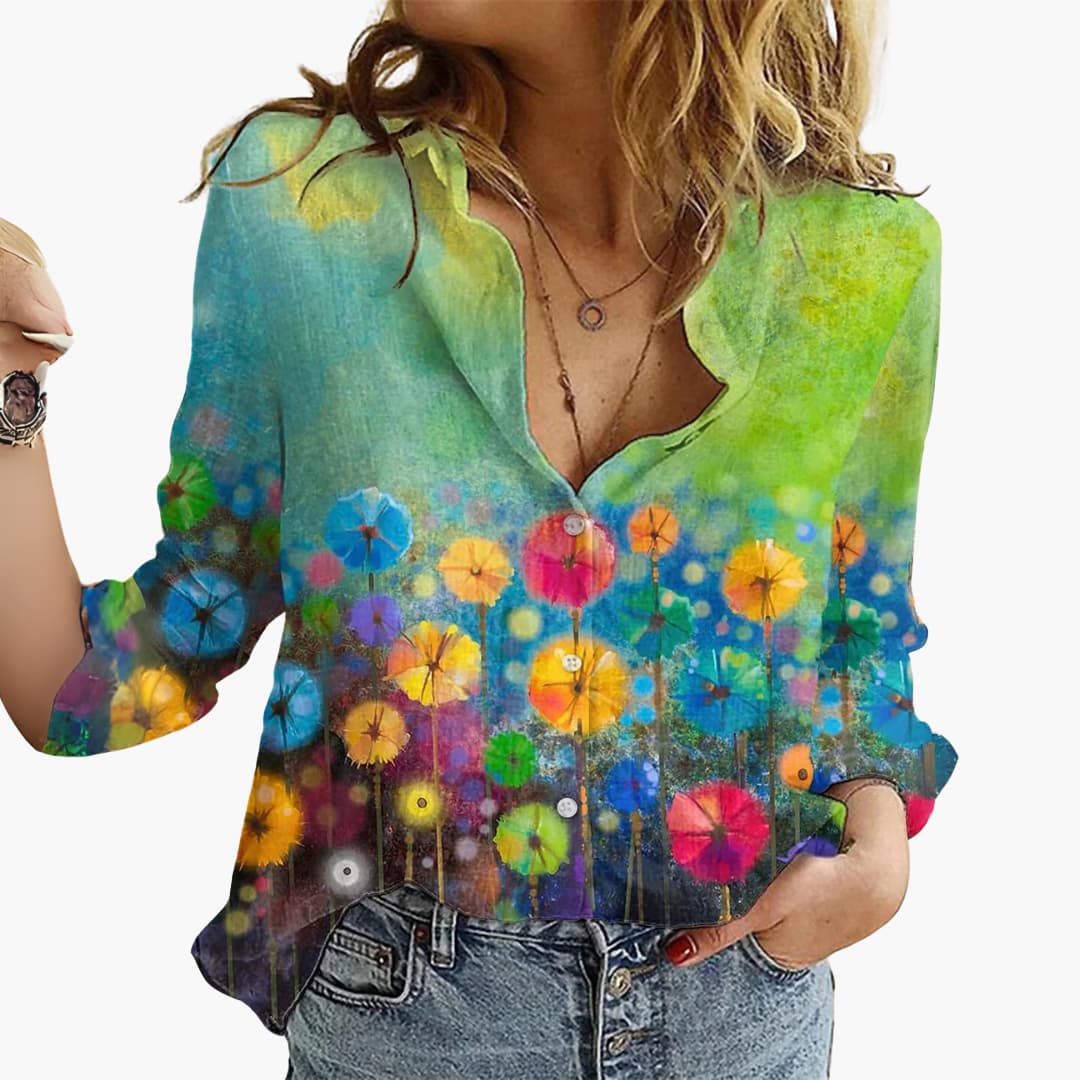 Butterfly Print Blouse - Elegant Style for Women’s Wardrobe