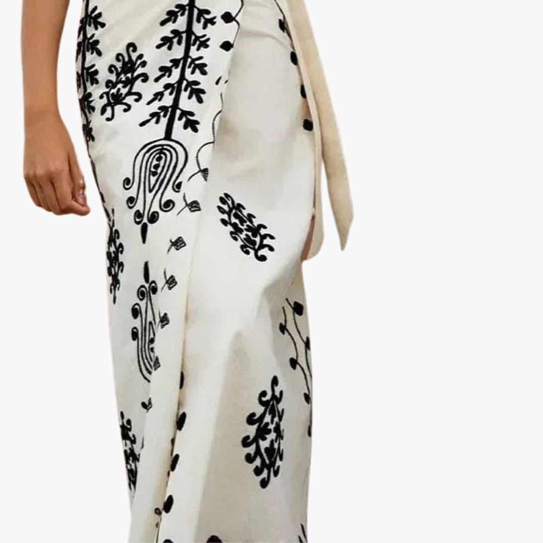 Boho Floral Midi Dress - Lightweight Summer Dress for Women - IsabellaMae