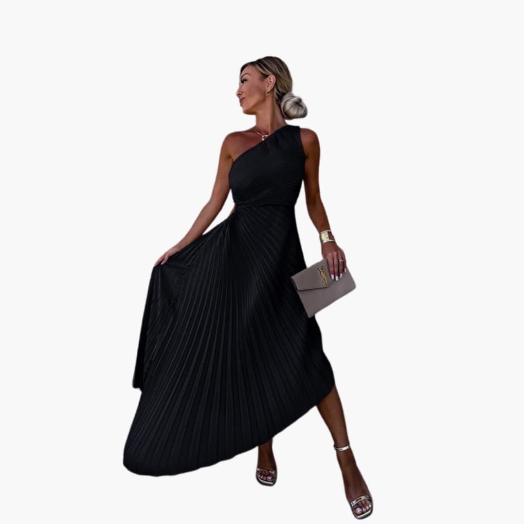 One Shoulder Asymmetrical Cocktail Dress - Elegant for Women