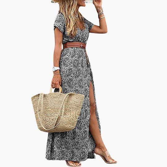 Boho Maxi Dress - Elegant Flowy Tiered Style for Women - IsabellaMae