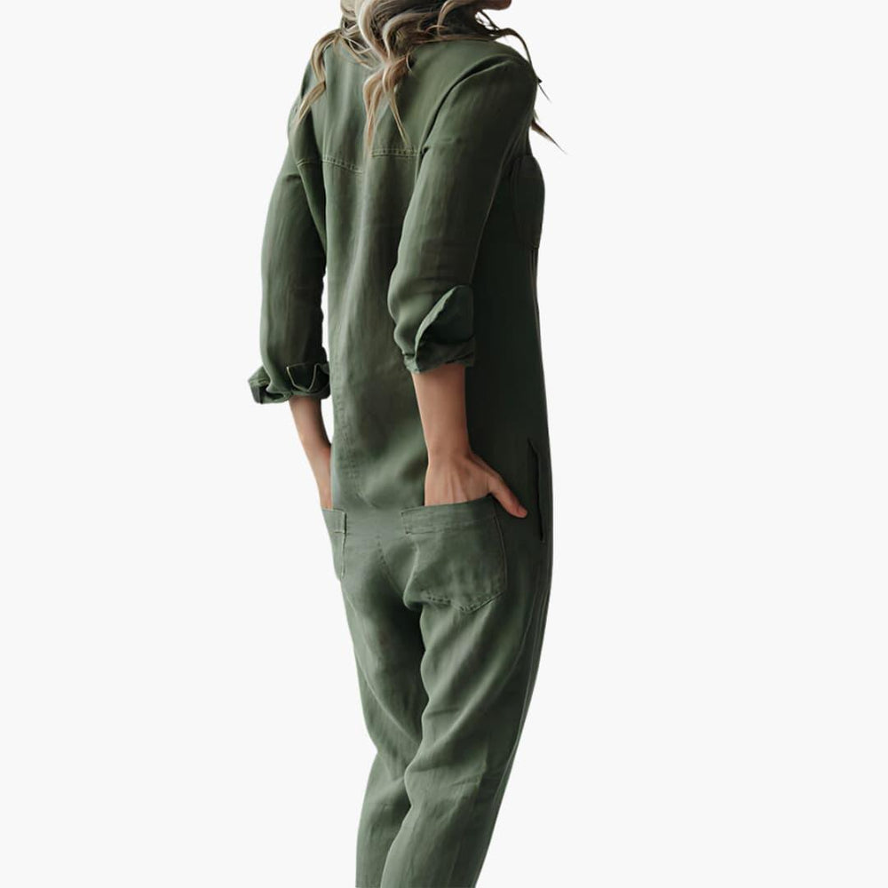 Elegant Long Sleeve Jumpsuit - Women's All-Day Comfort
