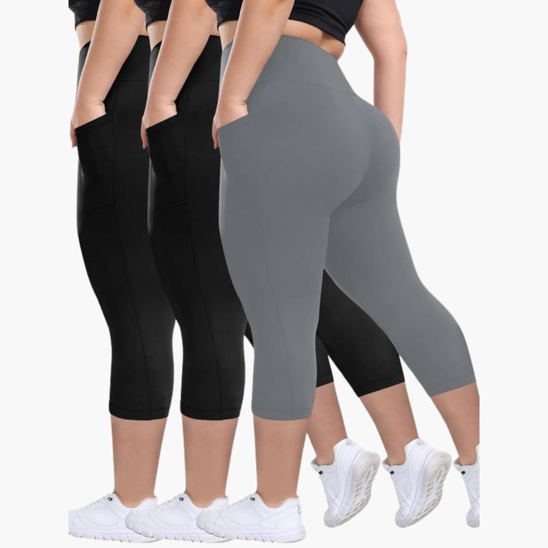 Ladies capri trousers for women - high waist cropped style