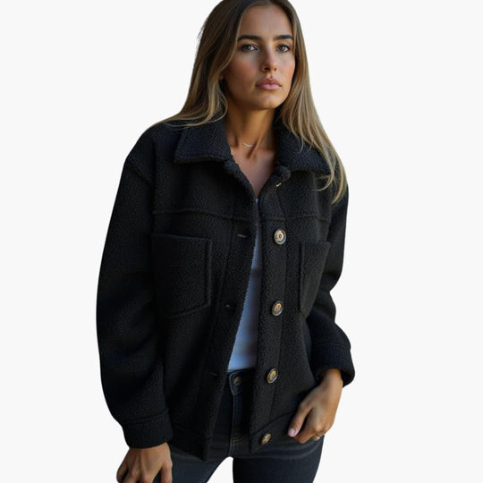 Elegant Wool Winter Coat – Women's Tailored Longline Fit